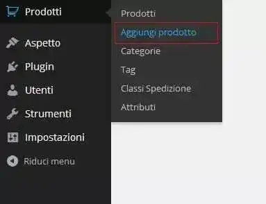 aggiungere prodotto su woocommerce