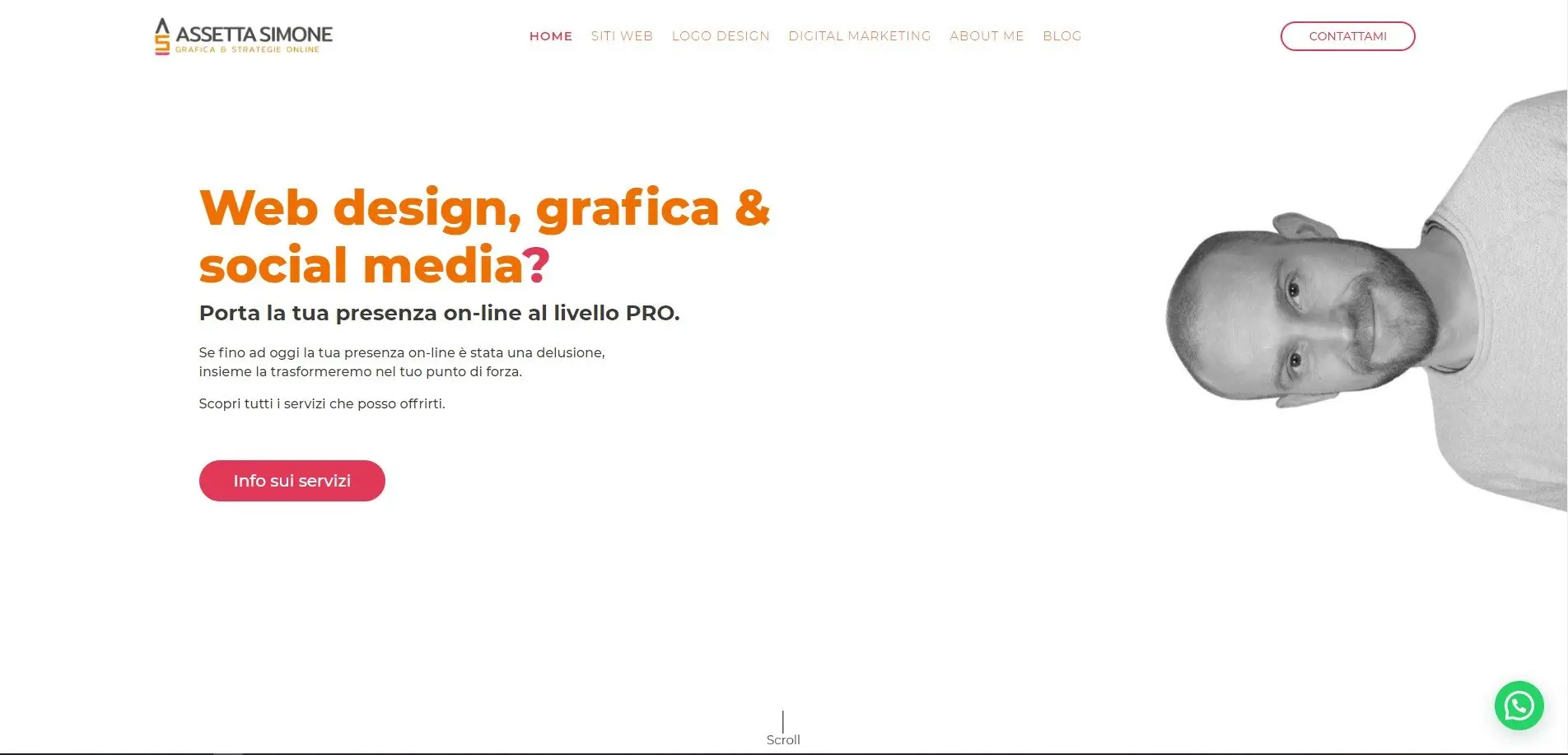 esempio CTA nella mia homepage