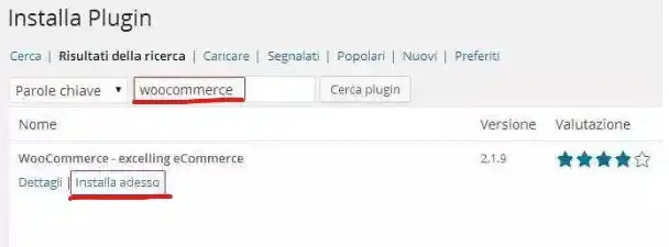 installare woocommerce